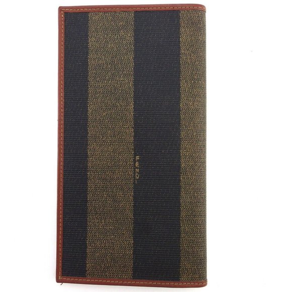 Authentic FENDI length wallet pecan beige PVC �~ leather Auth used - Picture 2 of 9